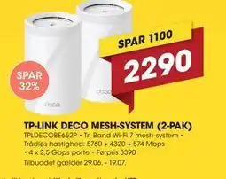 Punkt1 TP-LINK DECO MESH-SYSTEM (2-PAK) tilbud