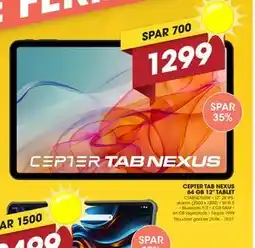 Punkt1 CEPTER TAB NEXUS 64 GB 12” TABLET tilbud