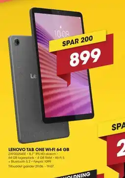 Punkt1 LENOVO TAB ONE WI-FI 64 GB tilbud