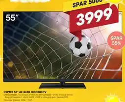Punkt1 CEPTER 55” 4K QLED GOOGLE TV tilbud