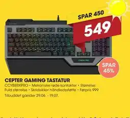 Punkt1 CEPTER GAMING TASTATUR tilbud