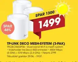 Punkt1 TP-LINK DECO MESH-SYSTEM (3-PAK) tilbud