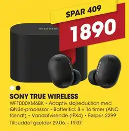 Punkt1 SONY TRUE WIRELESS tilbud