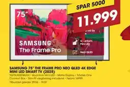 Punkt1 SAMSUNG 75” THE FRAME PRO NEO QLED 4K EDGE MINI LED SMART TV (2025) tilbud