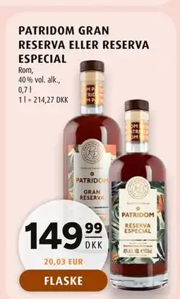 Scandinavian Park PATRIDOM GRAN RESERVA ELLER RESERVA ESPECIAL tilbud