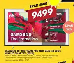 Punkt1 SAMSUNG 65” THE FRAME PRO NEO QLED 4K EDGE MINI LED SMART TV (2025) tilbud