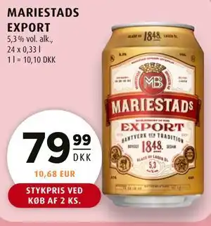 Scandinavian Park MARIESTADS EXPORT tilbud