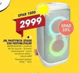 Punkt1 JBL PARTYBOX STAGE 320 FESTHØJTALER tilbud
