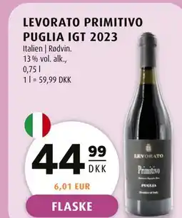 Scandinavian Park LEVORATO PRIMITIVO PUGLIA IGT 2023 tilbud