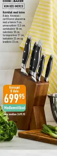 Imerco Knivblok med knive tilbud