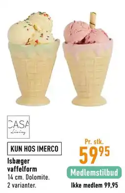 Imerco Isbæger vaffelform tilbud