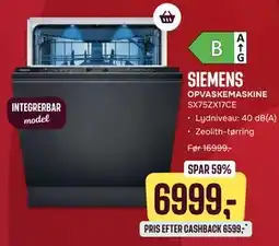 Skousen SIEMENS OPVASKEMASKINE SX75ZX17CE tilbud