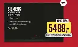Skousen SIEMENS KOGEPLADE EX875HVC1E tilbud