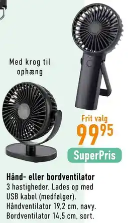 Imerco Hånd- eller bordventilator tilbud
