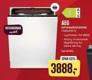 Skousen AEG OPVASKEMASKINE FSB64907Z tilbud