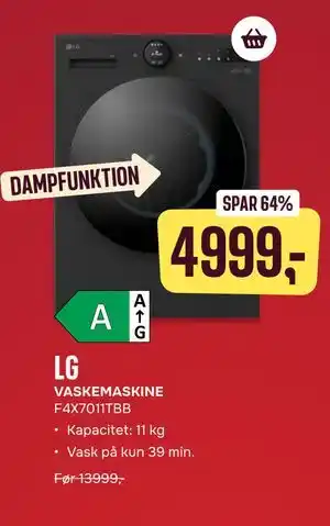 Skousen LG VASKEMASKINE F4X7011TBB tilbud