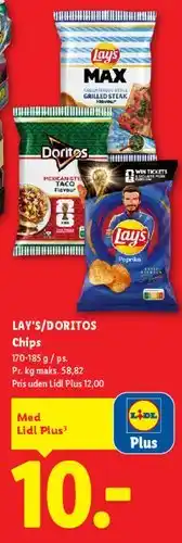 Lidl LAYS / DORITOS Chips tilbud