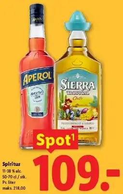 Lidl Spiritus (Aperol, Sierra Tropical) tilbud