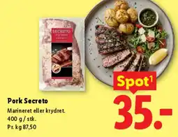 Lidl Pork Secreto tilbud
