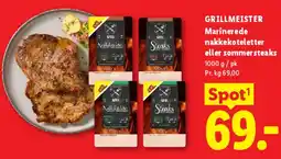 Lidl Marinerede nakkekoteletter eller sommersteaks tilbud