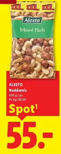 Lidl Alesto Nøddemix tilbud
