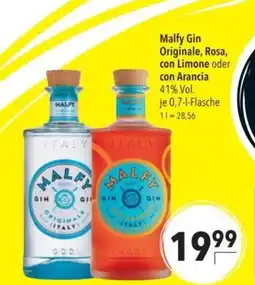 Citti Malfy Gin Originale, Rosa, con Limone oder con Arancia tilbud