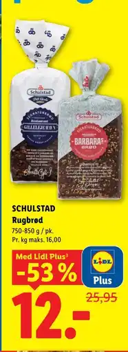 Lidl SCHULSTAD Rugbrød, App-pris tilbud