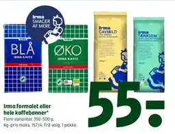 Coop 365 Irma formalet eller hele kaffebønner tilbud
