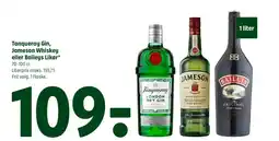 Coop 365 Tanqueray Gin, Jameson Whiskey eller Baileys Likør tilbud