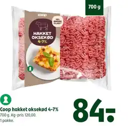 Coop 365 Coop hakket oksekød 4-7% tilbud