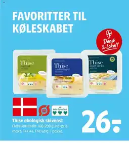 Coop 365 Thise økologisk skiveost tilbud