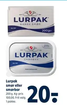 Coop 365 Lurpak smør eller smørbar tilbud