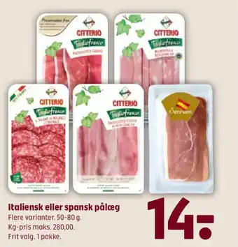 Italiensk eller spansk pålæg