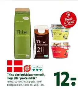 Coop 365 Thise økologisk kærnemælk, skyr eller proteindrik tilbud