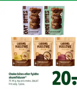 Coop 365 Choko bites eller fyldte skumfiduser tilbud