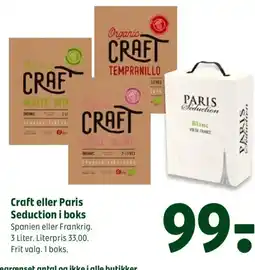 Coop 365 Craft eller Paris Seduction i boks tilbud