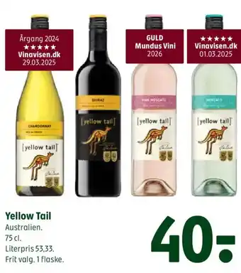 Coop 365 Yellow Tail tilbud