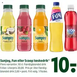 Coop 365 Sunjoy, Fun eller Scoop læskedrik tilbud