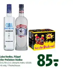 Coop 365 Cuba Vodka, Flügel eller Poliakov Vodka tilbud