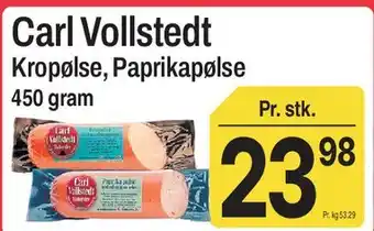 ABC Lavpris Carl Vollstedt - Kropølse / Paprikapølse tilbud