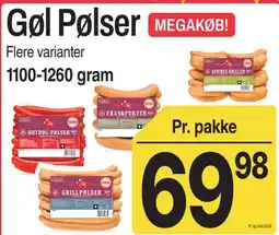 ABC Lavpris Gøl Pølser tilbud
