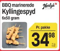 ABC Lavpris BBQ marinerede Kyllingespyd tilbud