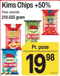 ABC Lavpris Kims Chips +50% tilbud