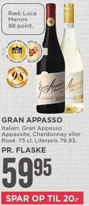 MENY Gran Appasso 75 Cl tilbud