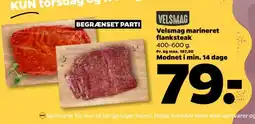 Netto Velsmag marineret flanksteak tilbud
