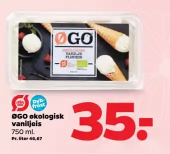 Netto ØGO økologisk vaniljeis tilbud