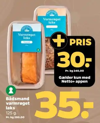 Netto Bådsmand varmrøget laks tilbud