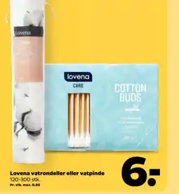 Netto Lovena vatrondeller eller vatpinde tilbud