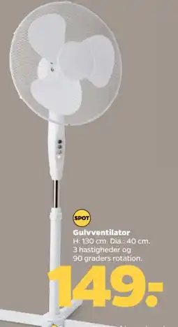 Netto Gulvventilator tilbud