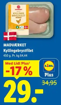 Lidl Madværket Kyllingebrystfilet tilbud
